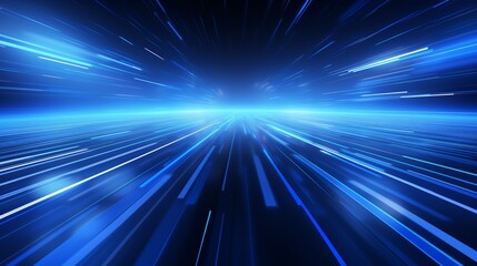 Abstract blue light streaks creating a dynamic effect, representing speed, futuristic technology, and energy in a digital space.
