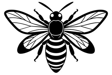 bee silhouette vector illustration