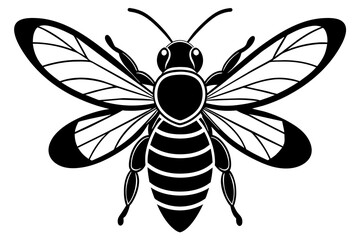 bee silhouette vector illustration