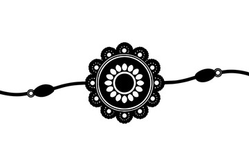 Raksha Bandhan Rakhi silhouette vector illustration