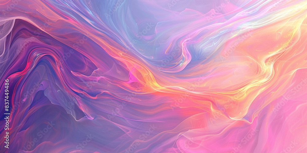 Aufkleber abstract background with vibrant colors and swirling shapes, creating an ethereal atmosphere