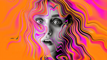 Creative portrait of a young woman