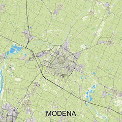 Modena, Italy map poster art