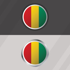 Vector Guinea Round Flag Template