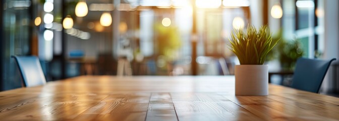 Empty office worksplace. Office interior business workspace. Blurred background