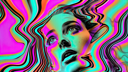 Creative portrait of a young woman