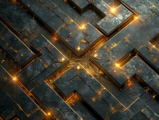 Abstract background with cross on the wall