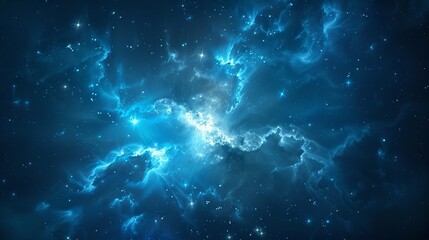 blue background concept with space for ads