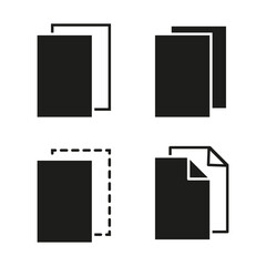 Document icon set. Simple vector graphics. Black and white designs. Minimalistic file symbols.