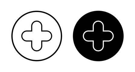 Plus Icon vector isolated on white background. Add plus icon. Addition sign. Medical Plus icon