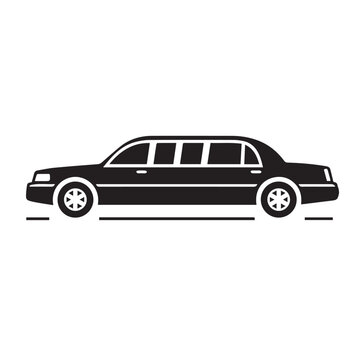 recommend clip art: Limousine in cartoon, doodle style . Image for t-shirt, web, mobile apps and ui. Isolated 2d vector illustration in logo, icon, sketch style, Eps 10, black and white. AI Generative