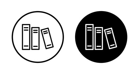 Library icon vector isolated on white background. Book icon vector