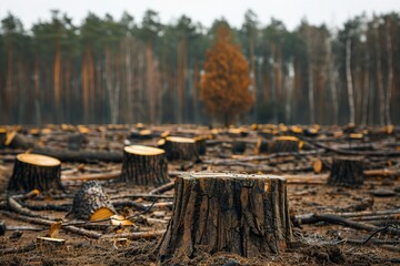 Obraz premium forest logging