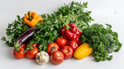A bundle of fresh vegetables
