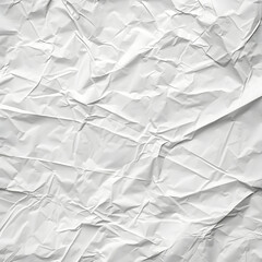 Highresolution image depicting the grungy texture of wrinkled whitecolored paper, ideal for various backgrounds