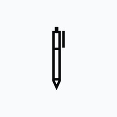 pen simple flat icon logo