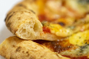 Traditional artisanal pizza with long-maturing dough