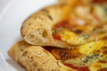 Traditional artisanal pizza with long-maturing dough