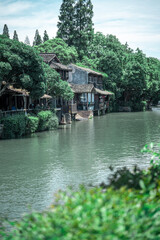 Fototapeta premium Beautiful landscape of China acient town Wuzhen