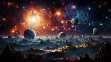 Explore the wonders of the universe with stunning galaxy patterns in high resolution flat illustrations.