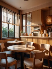 Fototapeta premium interior japanese style cafe modern concept architecture