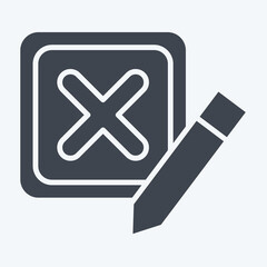 Obraz premium Icon Incorrect. related to Delete symbol. glyph style. simple design illustration