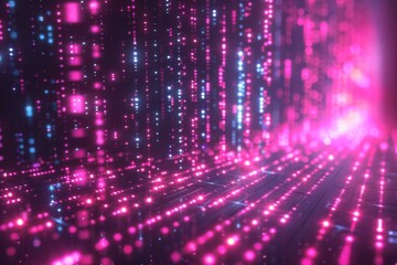 Digital Binary Technology Background created with Generative AI