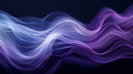 Fototapeta premium A purple and blue wave with a lot of white dots. The wave is very long and it looks like it is moving