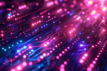 Obraz premium Digital Binary Technology Background created with Generative AI