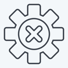 Icon Error. related to Delete symbol. line style. simple design illustration