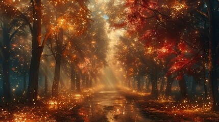 Forest of Ethereal Light Digital Art