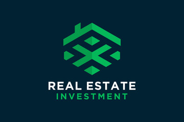 Letter X for Real Estate Remodeling Logo. Construction Architecture Building Logo Design Template Element.