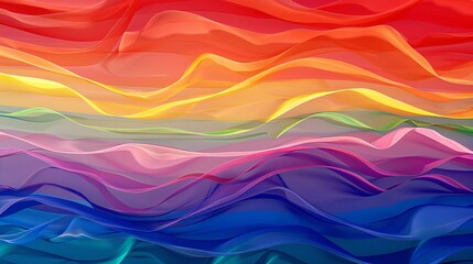 multicolored rainbow flag for LGBT community that strongly unity