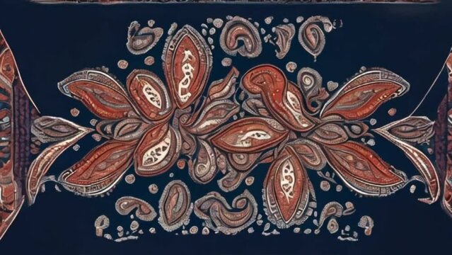 abstract Rectangular ornamental Bandana design, motion