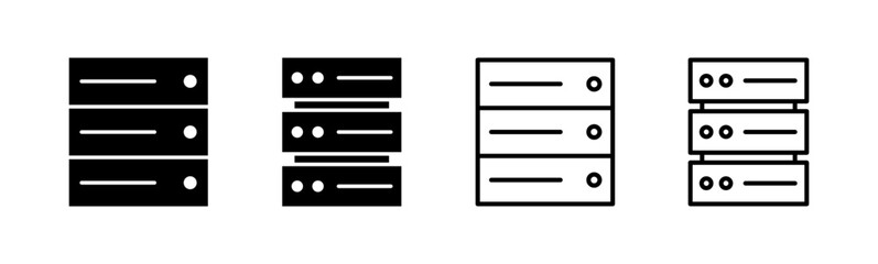 Database icon set. database vector icon