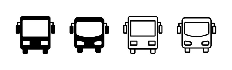 Bus icon set. bus vector icon