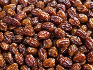 dates close up. date palm background. Date palm on a traditional craftsman market.Horizontal image.