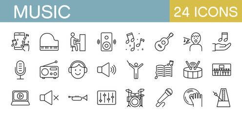 音楽に関するアイコンセット　