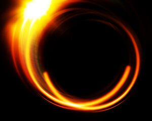 Abstract lens flare ring background Overlay