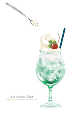 クリームソーダ（アイスフロート）