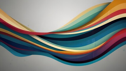 Waves and lines trendy design template for business or technology presentation, internet poster or web brochure cover, wallpaper Generative AI 