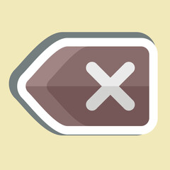 Obraz premium Sticker Remove. related to Delete symbol. simple design illustration