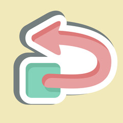 Sticker Undo. related to Delete symbol. simple design illustration