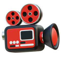  Movie Camera 3d, 3d icon, 3d illustration, style, render, rendering, Suitable for website, mobile app, print, presentation, infographic and any other project.