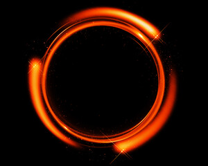 Abstract lens flare ring background Overlay