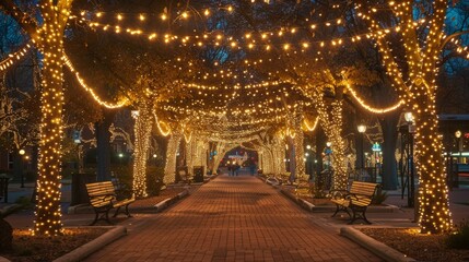 Obraz premium Sparkling Light in City Park