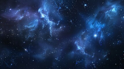 A blue sky with stars and a few clouds
