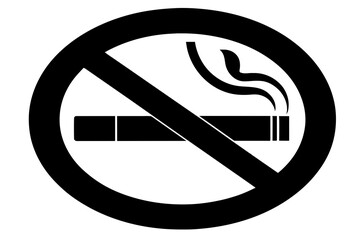 No smoking silhouette vector illustration