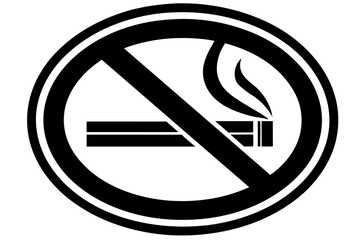 No smoking silhouette vector illustration