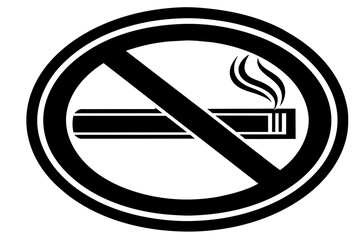 No smoking silhouette vector illustration